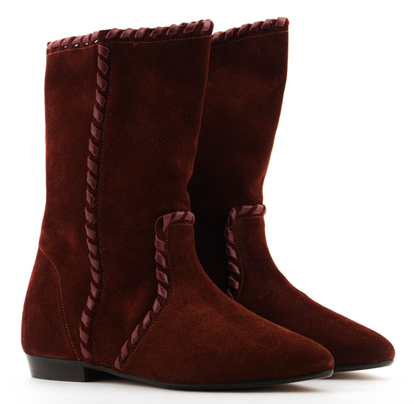 Paul Warmer ISABEL MARANT STAENI SHORT BOOT BURGUNDY