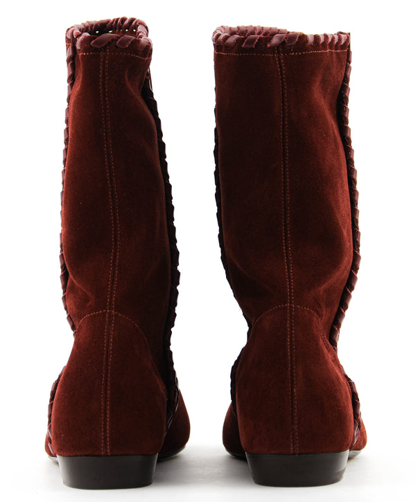 Paul Warmer ISABEL MARANT STAENI SHORT BOOT BURGUNDY