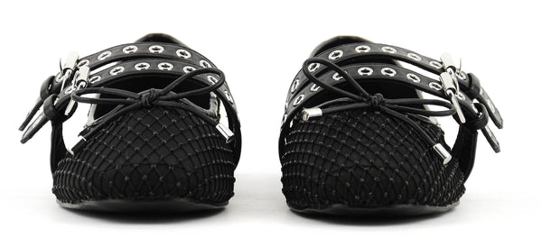 Paul Warmer LOAFER MISTY DOUBLE STRAP BALLERINA BLACK