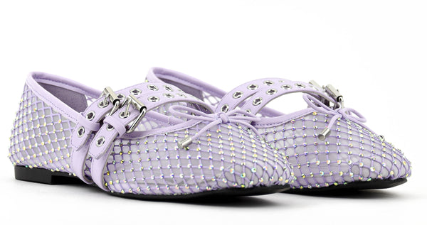 Paul Warmer LOAFER MISTY DOUBLE STRAP BALLERINA LILA