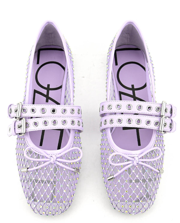 Paul Warmer LOAFER MISTY DOUBLE STRAP BALLERINA LILA