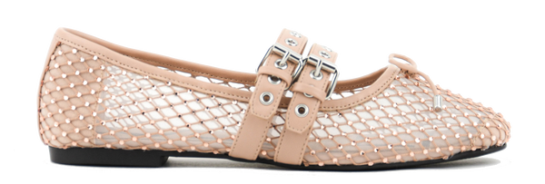 paul warmer LOAFER MISTY DOUBLE STRAP BALLERINA NUDE