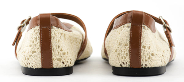 Paul Warmer LOAFER SALLY CROCHET BALLERINA OFF WHITE