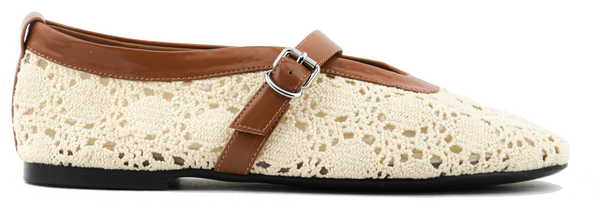 paul warmer LOAFER SALLY CROCHET BALLERINA OFF WHITE