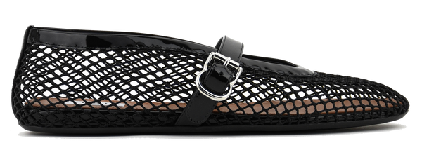 paul warmer ALAIA BALLERINA FISHNET BLACK