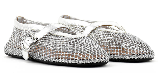 Paul Warmer ALAIA BALLERINA FISHNET SILVER