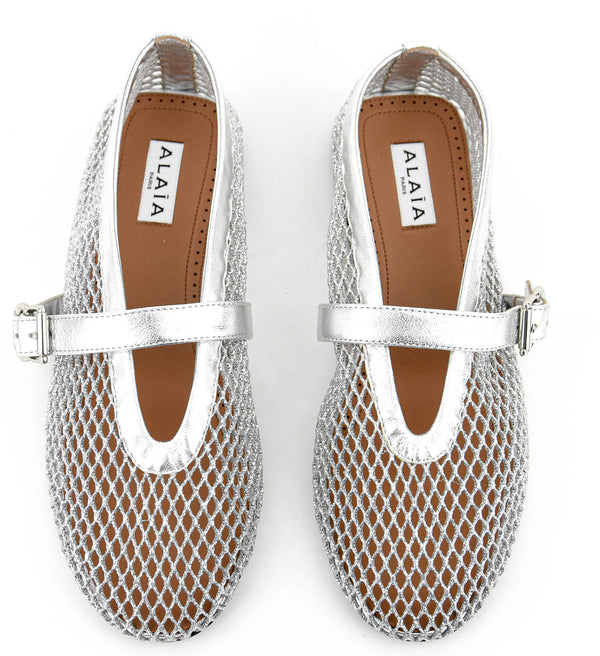 Paul Warmer ALAIA BALLERINA FISHNET SILVER