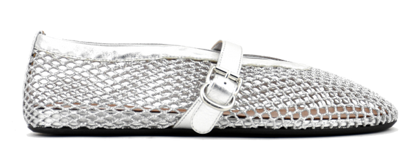 paul warmer ALAIA BALLERINA FISHNET SILVER