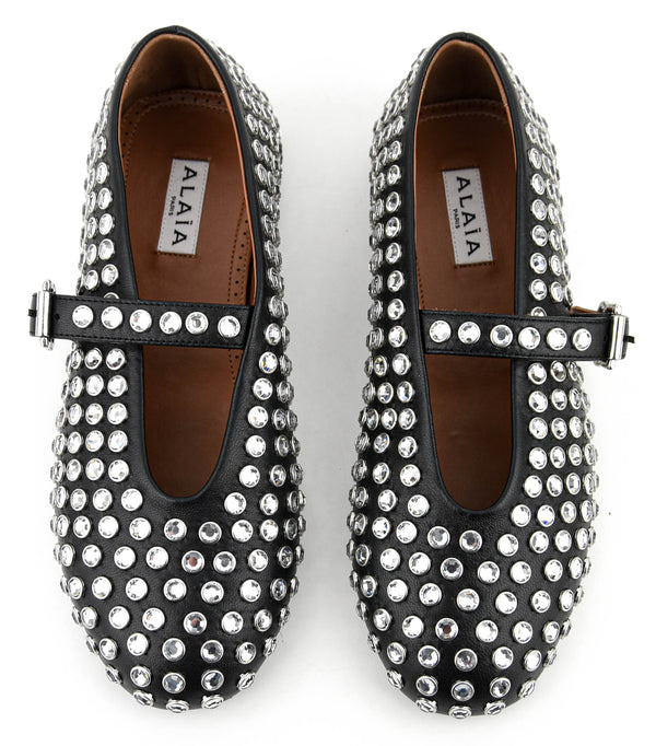 Paul Warmer ALAIA BALLERINA STRASS NOIR