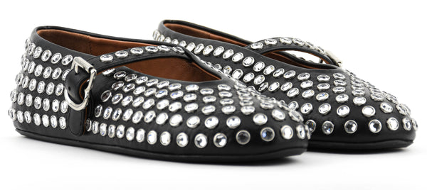 Paul Warmer ALAIA BALLERINA STRASS NOIR