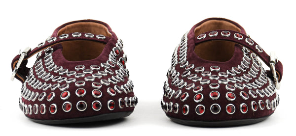 Paul Warmer ALAIA BALLERINA STRASS ROUGE GRENAT