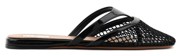paul warmer ALAIA FISHNET MULE BLACK