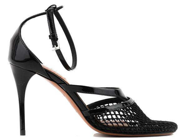 paul warmer ALAIA FISHNET THONG SANDAL NOIR 90