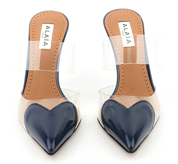 Paul Warmer ALAIA LE COEUR MULES 90 BLUE