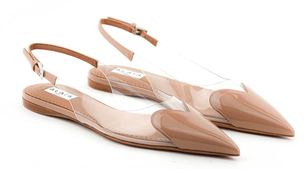 Paul Warmer ALAIA LE COUER SLINGBACK FLAT NUDE