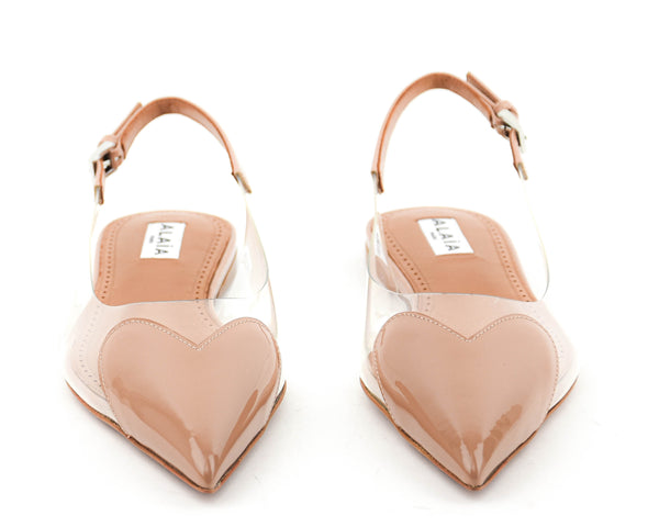 Paul Warmer ALAIA LE COUER SLINGBACK FLAT NUDE
