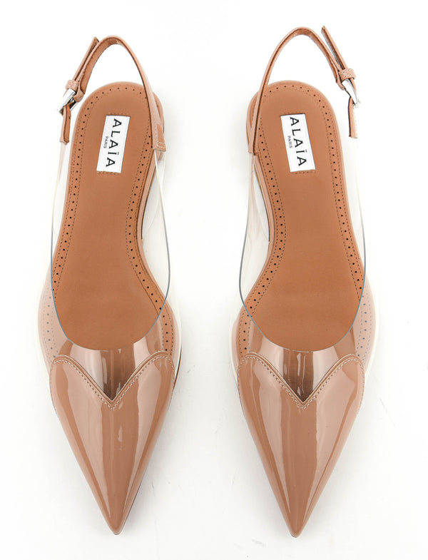 Paul Warmer ALAIA LE COUER SLINGBACK FLAT NUDE