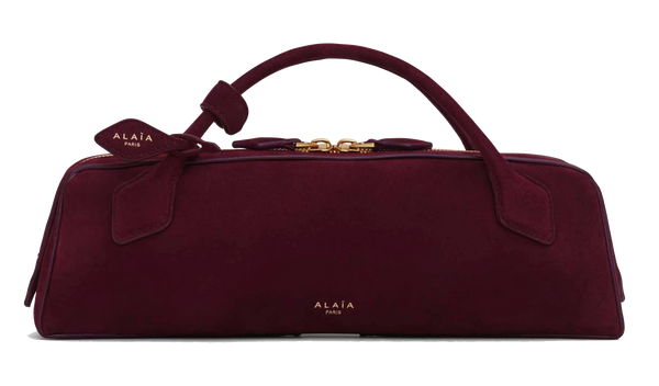 paul warmer ALAIA LE TECKEL CLUTCH ROUGE GRENAT