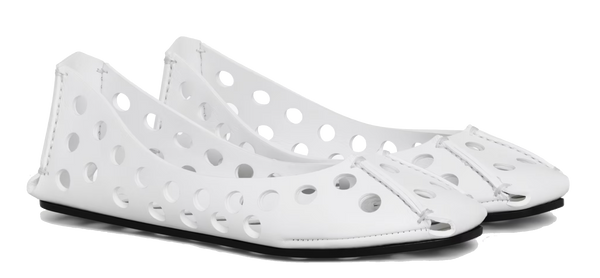 Paul Warmer ALAIA PERFO BALLET FLAT BIANCO