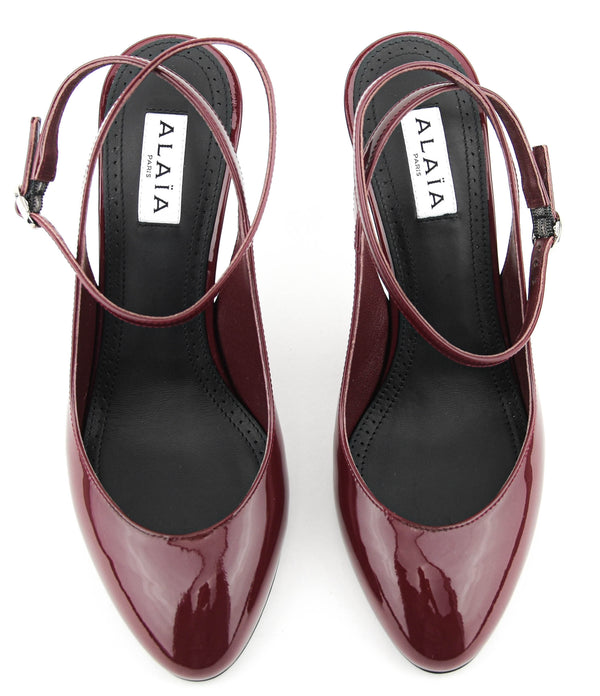 Paul Warmer ALAIA SLINGBACK PUMP 90 ROUGE GRENAT
