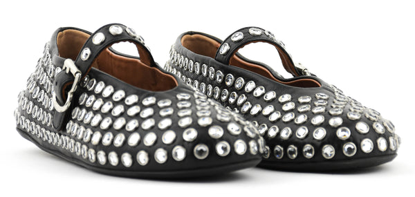 Paul Warmer ALAIA STRASS BALLERINA BLACK