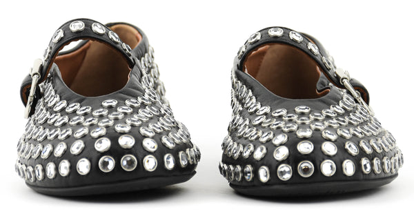 Paul Warmer ALAIA STRASS BALLERINA BLACK