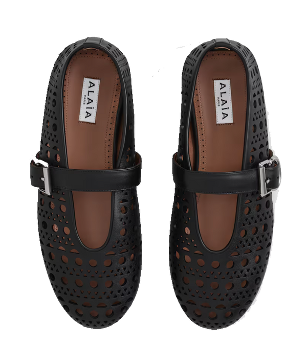 Paul Warmer ALAIA VIENNE BALLERINA BLACK