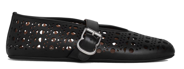 paul warmer ALAIA VIENNE BALLERINA BLACK