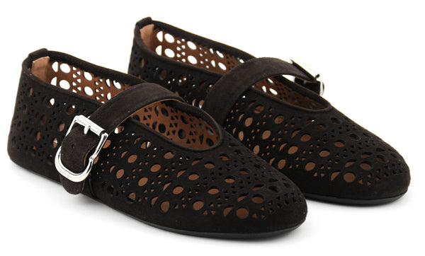 Paul Warmer ALAIA VIENNE BALLERINA BRUN FONCE