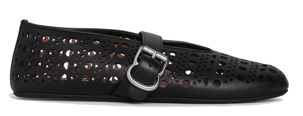 paul warmer ALAIA VIENNE BALLERINA NOIR