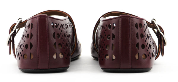 Paul Warmer ALAIA VIENNE BALLERINA ROUGE GRENAT