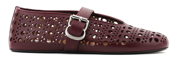 paul warmer ALAIA VIENNE BALLERINA ROUGE GRENAT