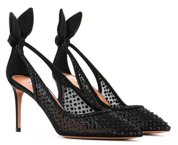 Paul Warmer AQUAZZURA BOW TIE CRUSTAL TULE 95