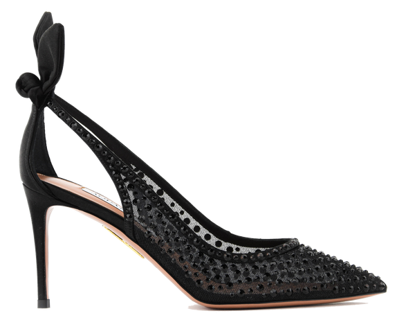 paul warmer AQUAZZURA BOW TIE CRUSTAL TULE 95