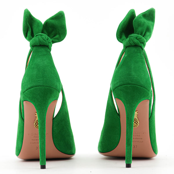Paul Warmer AQUAZZURA BOW TIE PUMP EMERALD 105