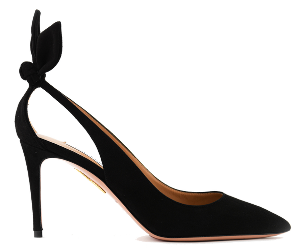 paul warmer AQUAZZURA BOWTIE PUMP BLACK 85