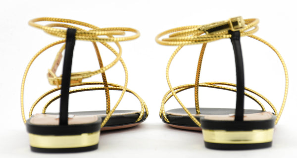 Paul Warmer AQUAZZURA ROMAN ROMANCE SANDAL GOLD