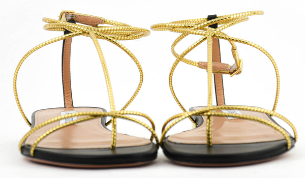 Paul Warmer AQUAZZURA ROMAN ROMANCE SANDAL GOLD