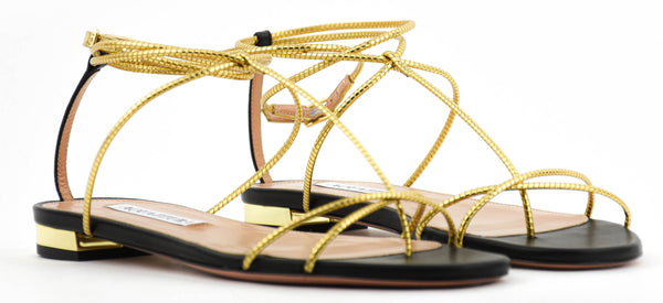 Paul Warmer AQUAZZURA ROMAN ROMANCE SANDAL GOLD