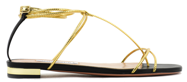 paul warmer AQUAZZURA ROMAN ROMANCE SANDAL GOLD