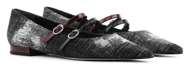 Paul Warmer PAUL WARMER ASTRO JEANS BALLERINA NERO BORDEAUX