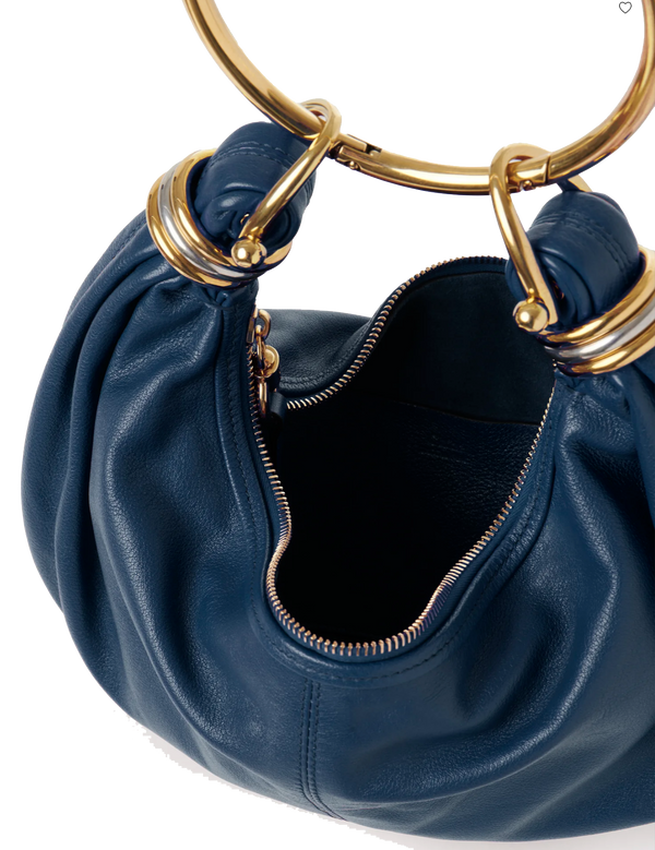 Paul Warmer CHLOE BRACELET BAG SMALL TAPESTRY BLUE