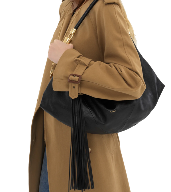 Paul Warmer CHLOE FOULARD BLACK HOBO