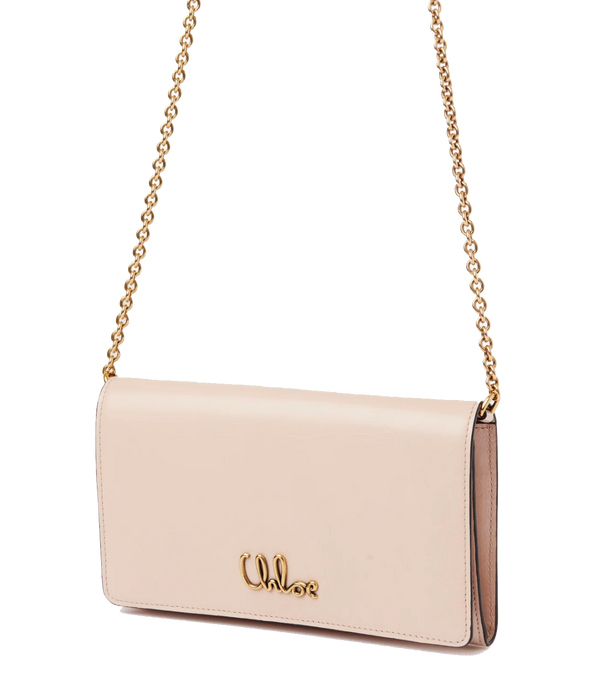 Paul Warmer CHLOE ICONIC FLAP WALLET CEMENT PINK