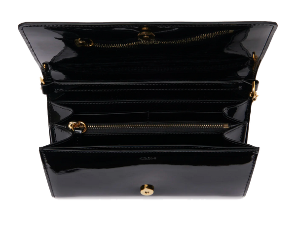 Paul Warmer CHLOE ICONIC FLAP WALLET SHINY BLACK