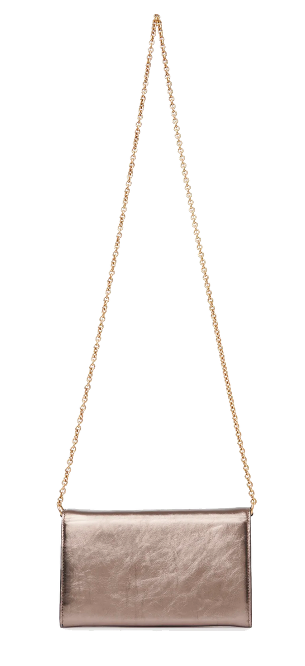 Paul Warmer CHLOE ICONIC FLAP WALLET SHINY GREY