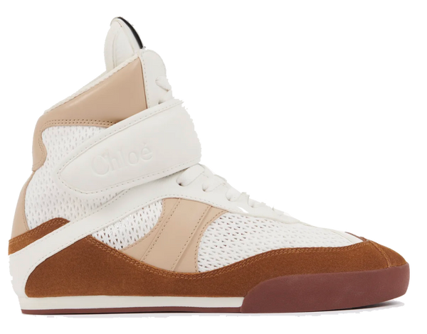 paul warmer CHLOE KICK SNEAKER HIGH NATURAL BROWN