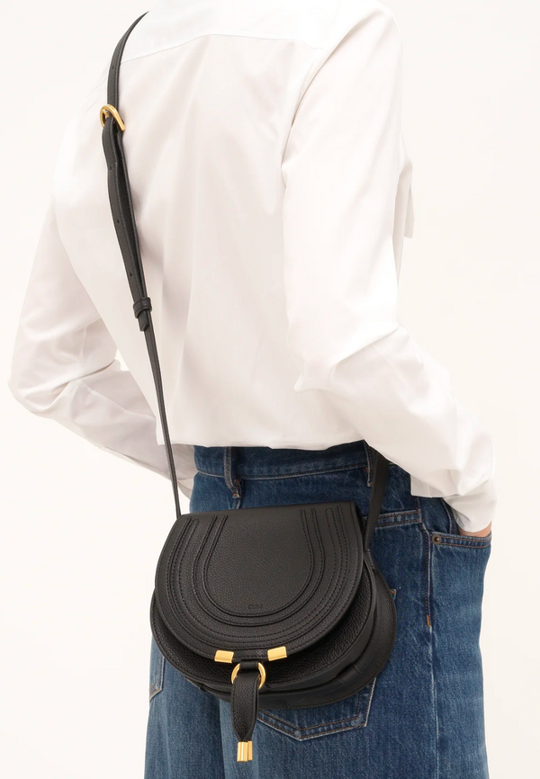 Paul Warmer CHLOE MARCIE SADDLE SMALL BLACK