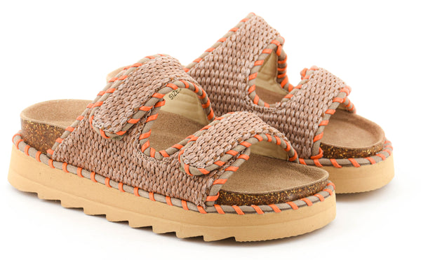Paul Warmer COLORS OF CALIFORNIA RAFFIA SANDAL TAN
