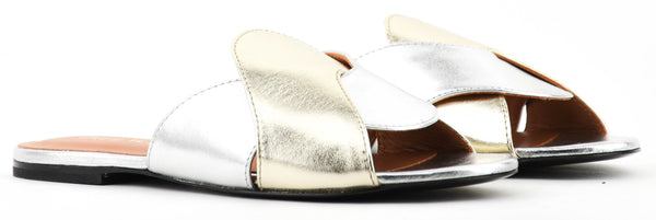 Paul Warmer PAUL WARMER CRISS CROSS SANDAL GOLD SILVER